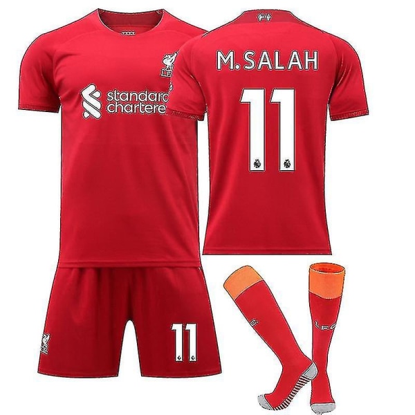 22/23 Liverpool Hjem Salah Mane Barn Gutter Voksen Fotball Fotballdrakt Treningsdresser M.SALAH NO.11 M