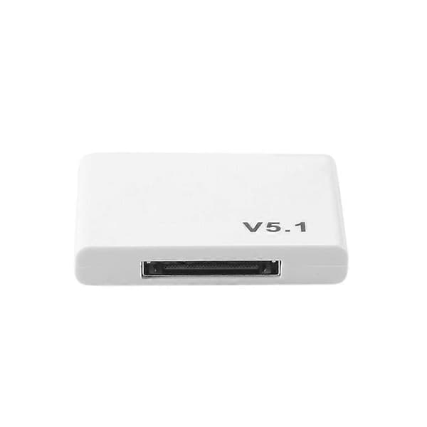 30-pin Bluetooth 5.1 Audio Receiver A2DP Musikk Mini Trådløs Adapter for 30-pinners Jack Analog Høyttaler W