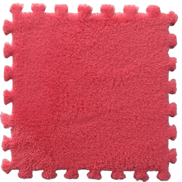 30cm Varmt Blødt Eva Skum Måtte Tæppe Gulv Puslespil Pude Dark Pink