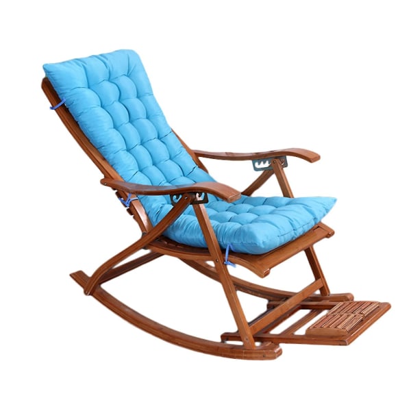 Lounger pute myk erstatning høy sete pute med fiksering stropp stor gyngestol benk pute forBY Light Blue