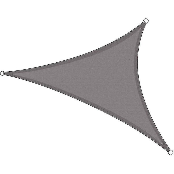 Triangular Waterproof Shade Sail 2x2x2m, Water Resistant Shade Cloth UV Ray Protection for Garden Terrace, Gray