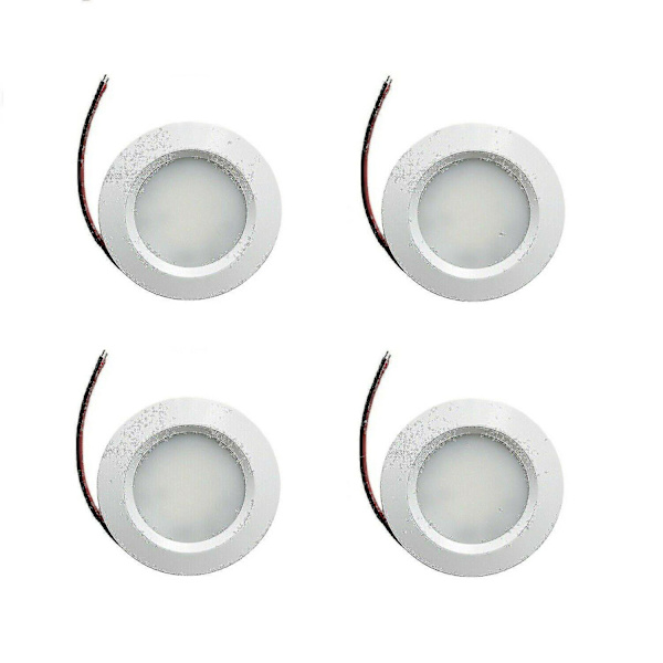 6 stk. LED 12V Spotlys Dimbare Caravan Båd Forsænkede Varmt Hvid Downlights - Sfygv 4PCS