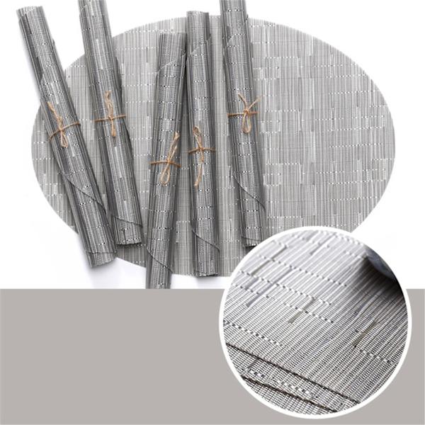 Pöytäliina, naarmuuntumaton, eristetty, soikea, liukumaton, PVC, kotitaloustarvikkeet, KaesiBY Silver Gray