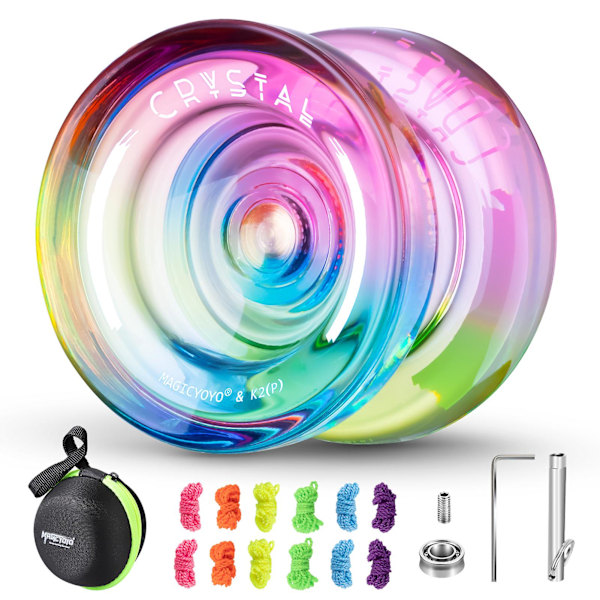 Magicyoyo Plastik Dobbelt Funktions Yo-yo K2 Crsytal Gradient Yoyo K2 Tricolor Gradient