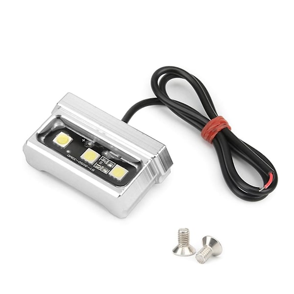 3 LED Motorcykel Nummerplåtslampa Dekorativ Baklampa Universal Vattentät Silver