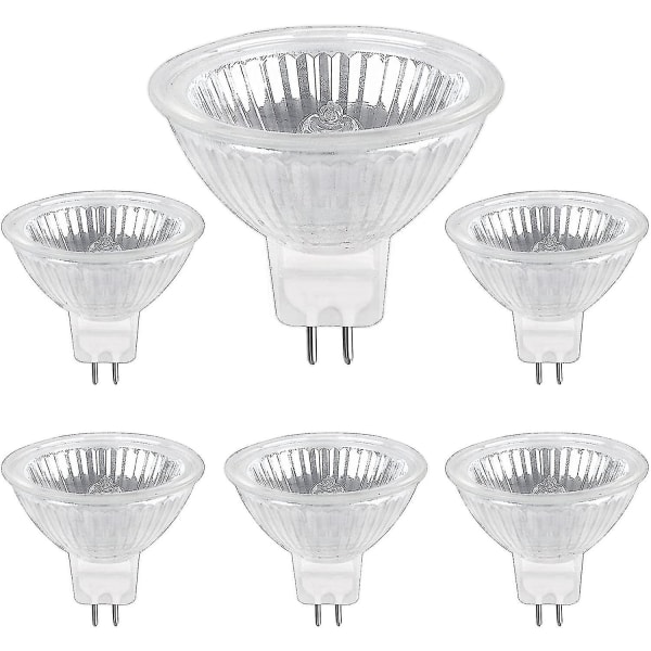 Halogenpære GU5.3 35W 12V, 400lm Varmt Hvid 2700K Dæmpbar, Halogen Spotlight Pære MR16, Pakke med 6