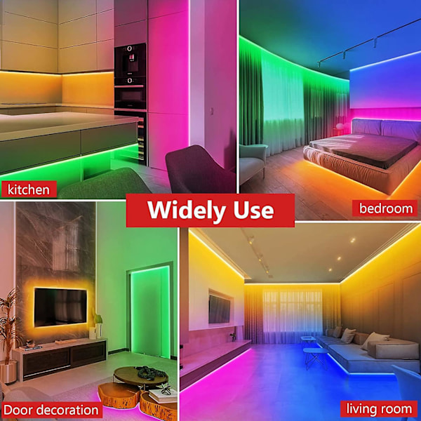 DC12V RGB LED-styrenhet + 44-knappars fjärrkontroll RGB-kontrollbox IR-ljusremsstyrenhet för 2835 5050 RGB-ljusremsa [LGL]
