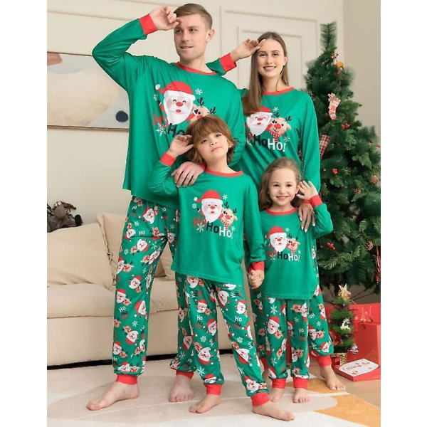 Ny familj Matchande julpyjamas Vuxen Barn Blå Pjs Xmas Nattkläder Pyjamas kid2-3y