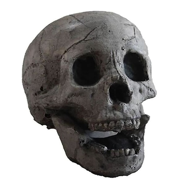 Brandsäker Bärbar Skalle Skulptur Halloween Keramik Prydnad Skalle Dekoration Rekvisita
