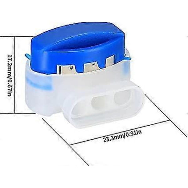 20 stk. kabelkontakter for robotgressklipper, vanntette kabelklemmer, kabelkontakter, koblingsklemmer for hage, utendørs gressklippingsrobot -Ao
