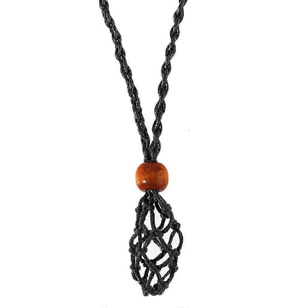 Halsbandssnöre Berlock Stenhållare För Stenhalsband DIY Armband Halsband - Svart - Produktkod 56026