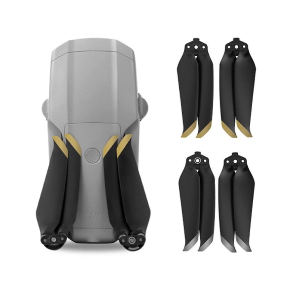 Reservedele til DJI Mavic Air 2 Drone - 4 stk. Propeller med Lav Støj - Nem at Montere og Afmontere [DmS] gold-4 pcs