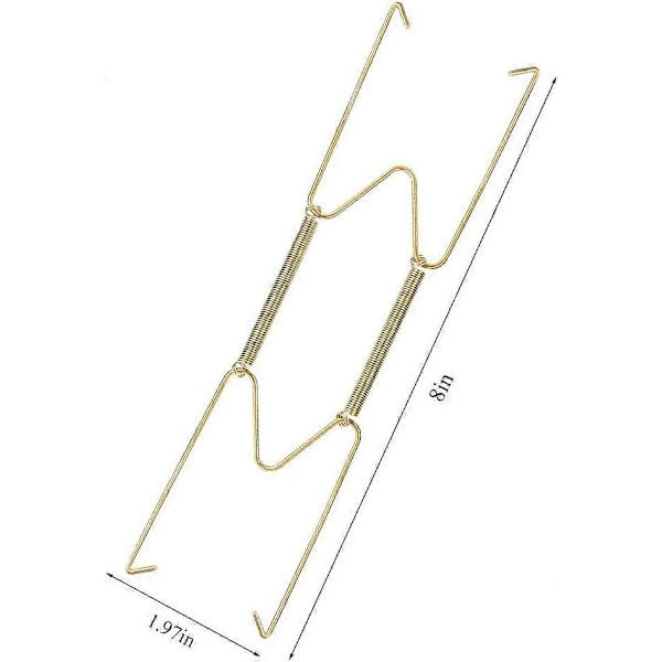 10-pack Tallrikshängare för Vägg, Rostfritt Stål, Kompatibla Dekorativa Tallrikshängare, Krokar för Tallriksvisning, 8 Tum med (8 Tum Guld)