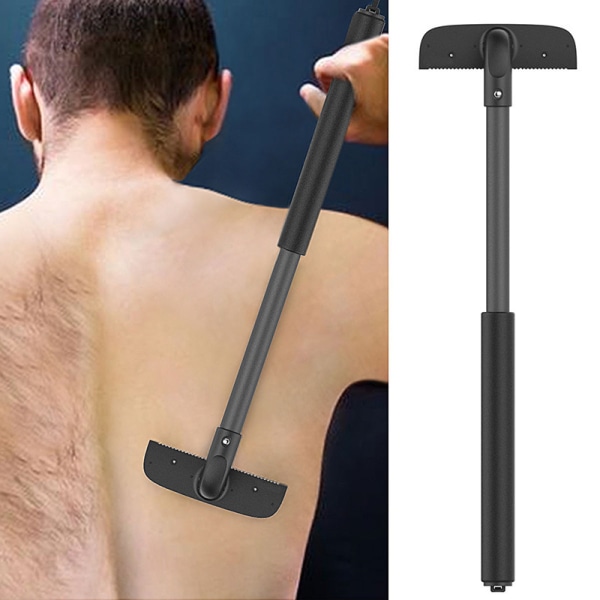 Back Shaver Body Hair Trimmer Men's Manual Shaver Full Body Shaver Retractable - Black, 1pc