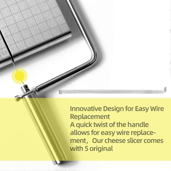 Rustfritt Stål Ostskjærer Multifunksjonell Matkutter Med Nøyaktig Størrelsesskala
