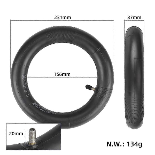 Ninebot Max G30 60/70-6.5\" Slitesterk Innerslange med Ventil