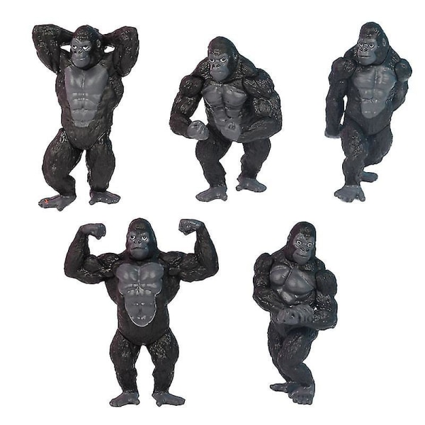 5pcs Gym Version Gorilla King Kong Ornament Figure Hand ModelBY