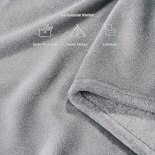 Blød og Koselig Pude - Høj kvalitet tæppe, Super blødt fleece tæppe som sofa tæppe, sengetæppe eller stue tæppe Gray 230 x 270 cm
