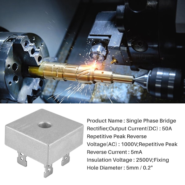 Enfasig Diodbrygglikriktare 50A 1000V KBPC5010 Ny
