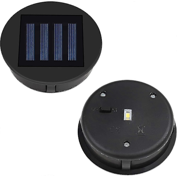 Ersättningssolcellslampa med LED-lampa, 2-pack ersättningssolcellsskydd, panel med LED-sollampa