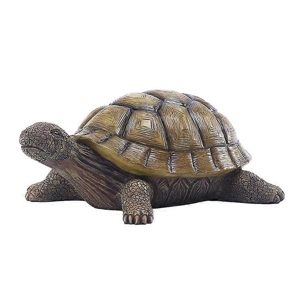 Gilbert Box Turtle - Puutarhakoristeellinen Eläinveistos, 9 Tuumaa