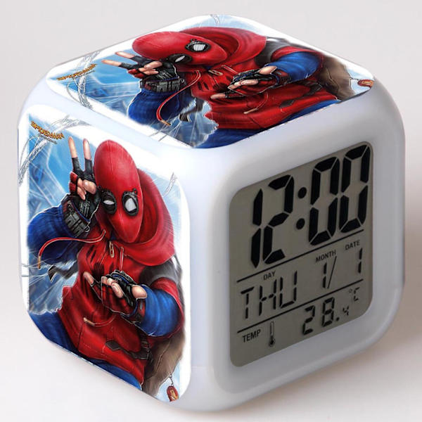 LED Luminous Digital Väckarklocka - Spiderman Digital Väckarklocka