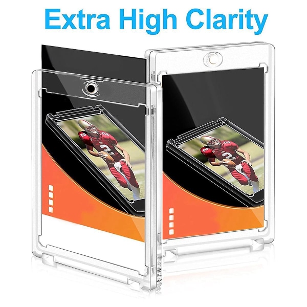 23-pack magnetisk korthållare, 35 pkt handelskortshållare, hårda kortfodral, för baseballfotboll sportkort förvaring och display