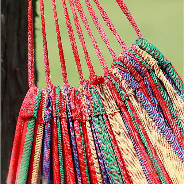 60# Kaksipaikkainen riippukeinu Leirintä Paksu Swinging Tuoli Ulkona Riippuva Sänky Canvas Kehtotuoli Ei Hammock Teliksi 200*150cm
