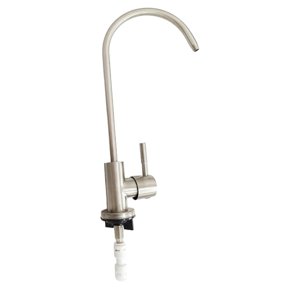 Gooseneck Vandfilterarmatur Vandhane Omvendt Osmose Drikkervandsfilterarmatur Rustfrit Stål G1/2 & G1/4 Muligheder Js Silver G1-2