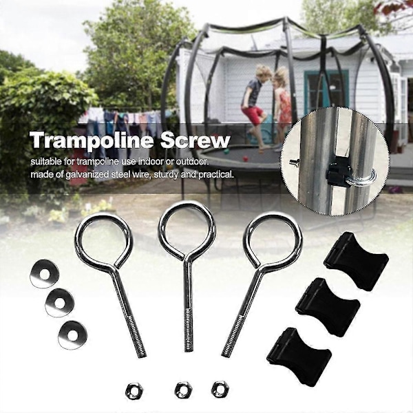 Runde Trampolinskruer Skruer Til Fastgørelse Af Trampolinen Trampolintilbehør 6-piece Set