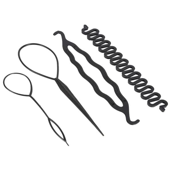 Nya Mode Kvinnor Hår Maker Flätning Styling Disk Twist Verktyg Tillbehör (4ST) [DB]
