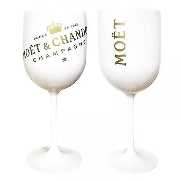Hvit Moet Plast Akryl Goblet Festlig Fest Drikk Vin Champagne Glass Blue 401-500ml