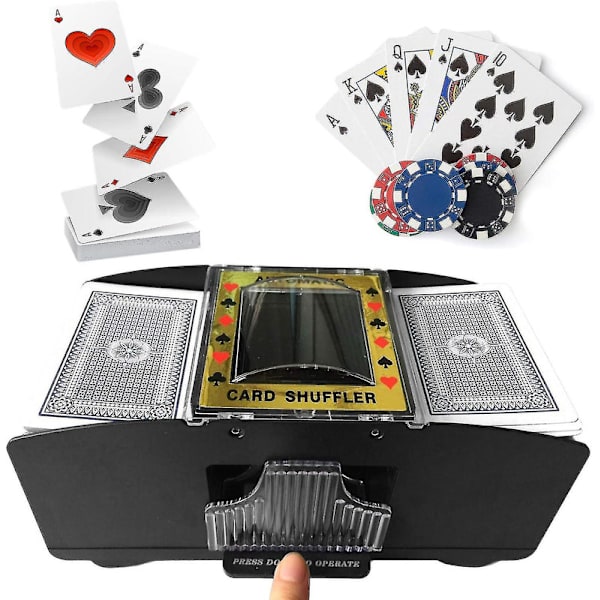 Automatisk Kortblandare, Spelar Pokerkort Plast Batteridriven Automatisk Kortblandare Blandare  [DmS]