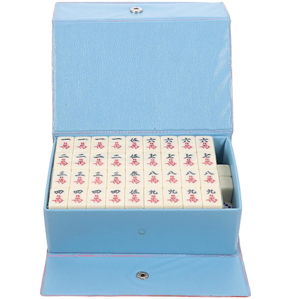 1 Set Mini Mahjongspel Bärbar Resemajongset Klassiskt Samlingsspel för Fest Colorful 2.1X1.5cm