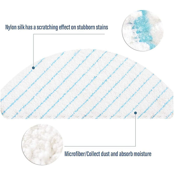 100 st Mikrofiber Mopp Pads Engångs för Deebot Ozmo T8 T9 Aivi N8 Pro+ Dammsugare Delar