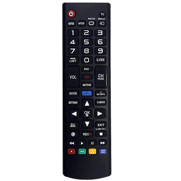 AKB73975702 Erstatningsfjernbetjening til LG LED HDTV TV AKB74475401 32Lf500B 43Lf5900 50Uh5530 29Ln4510 55LM7600 60LA7400 43UH61 Black