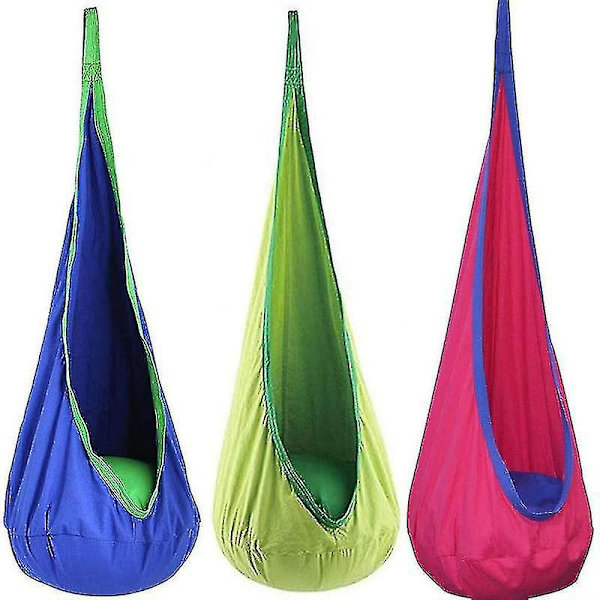 Lasten Pod-keinutuoli Puuvilla Lapsi Hammock Tuoli Sisä- Ja UlkokäyttöönBY Green