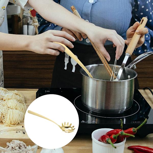 Spaghetti Server Ske, Køkken Rustfrit Stål Noodle Si Noodle Filter Golden 27.00X6.20X3.00CM