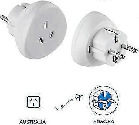 70060 Australien/Kina till Frankrike/Europa Reseadapter, Vit [DB]
