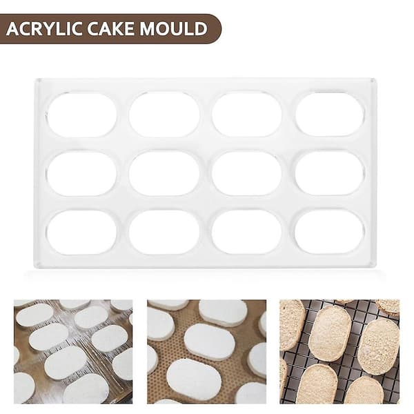 Kakeform Akryl Cookieform Makron Dessert Bakeri DIY Bakeverktøy