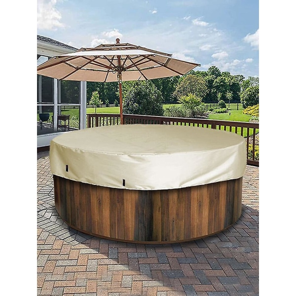 Rundt Hot Tub Dæk UV-Resistent Hot Tub Dækker Udendørs Spa Hot Tub Dækker-XinHan Black