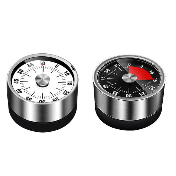 Magnetisk mekanisk kökstimer Praktisk manuell klocktimer för kök White