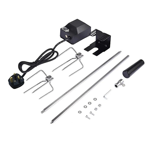 Automatisk rotisserisett i rustfritt stål Bbq rotisserisett Grill rotisserisett for grilling av pølser kyllingbiff EU Plug