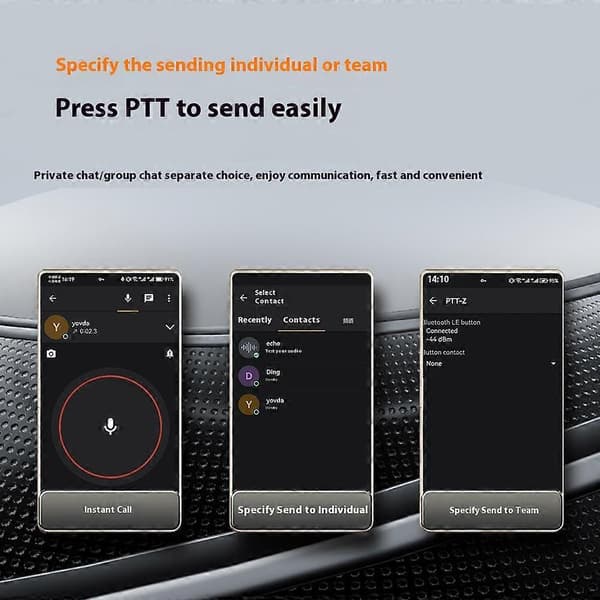 YPC21 For Zello IP67 Vanntett Trådløs Bluetooth PTT Knapp Bryter for Ios/Android