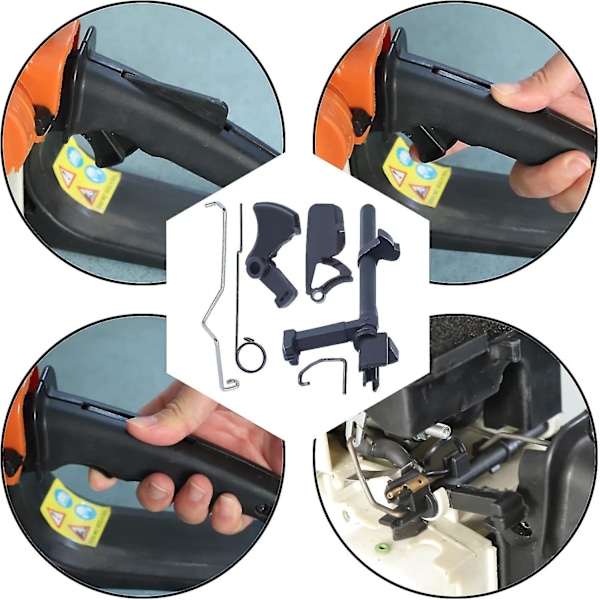 Gasspjæld Trigger Dele Sæt Til Stihl Ms170 Ms180 017 018 Motorsav, Gasspjæld Trigger + Choke Stang + Switch Aksel + Gasspjæld Stang + Trigger Interlock Tilbehør