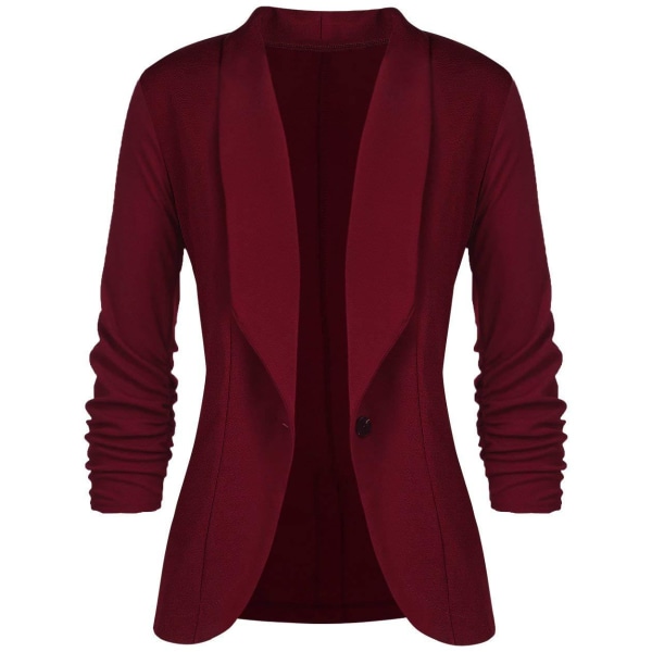 Blazer Jersey Lapel Langærmet Fit Damemode Kort Blazer XXL