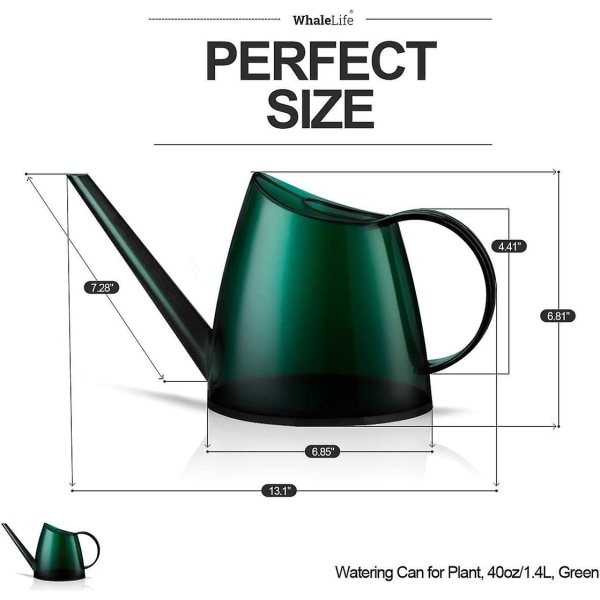 Innendørs vannkanne for bonsai-planter (1,4L, grønn) Gray 1.4L