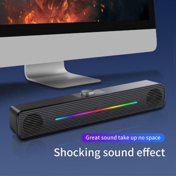 Desktop Computer Soundbar, Kompakte Computerhøjttalere, Trådløs Desktop Højttaler