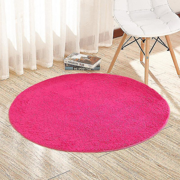 Bademåtte Skridsikker Absorberende Brusebad Badeværelsesmåtte Rund No.a7BY Rose red 80 diameter