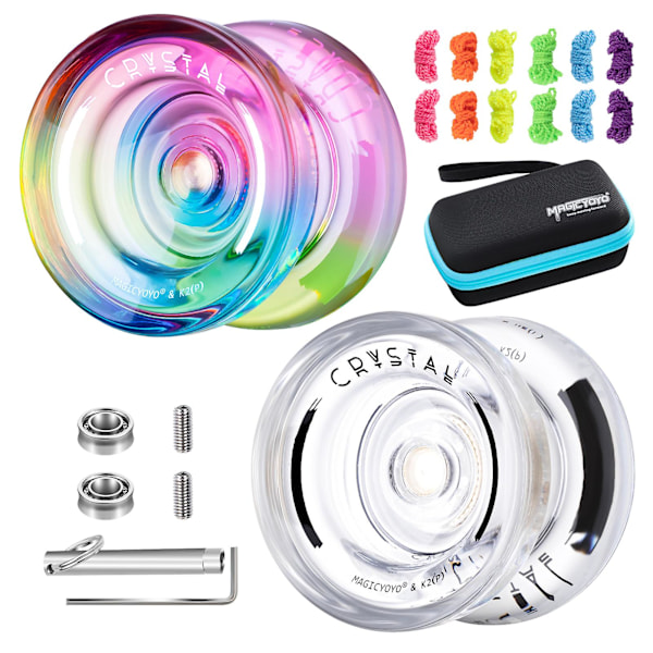 Magicyoyo Plastik Dobbelt Funktions Yo-yo K2 Crsytal Gradient Yoyo K2 Tricolor Gradient